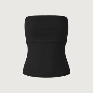 81OGL.- Plantive® Cropped Fold Down Brami Tube Top - Black
